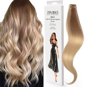 ZIPLOOKS | Naturelle Hair Extensions | Human Hair Extensions | Dark Ash Blonde